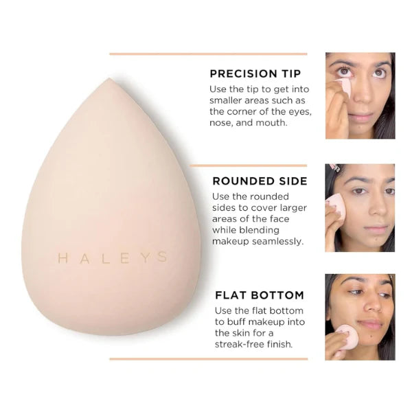 Makeup Revolution Skin Silk Duo: Luminous Serum Foundation & Under Eye Brightener Concealer & Beauty Blender